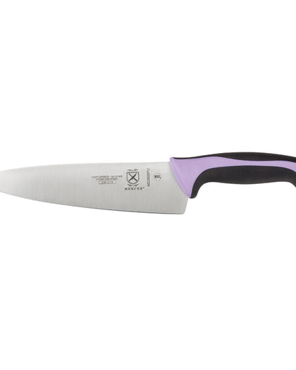 Dao Bếp Trưởng Mercer Culinary M22608PU 20.3cm Cán Santoprene®/Polypropylene Tím Thép Nhật Carbon Cao