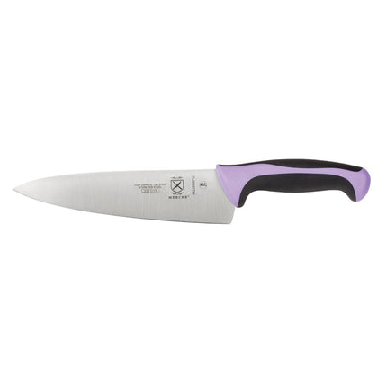 Dao Bếp Trưởng Mercer Culinary M22608PU 20.3cm Cán Santoprene®/Polypropylene Tím Thép Nhật Carbon Cao