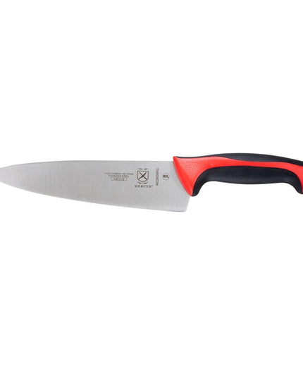 Dao Bếp Trưởng Mercer Culinary M22608RD 20.3 cm Cán Santoprene®/Polypropylene Đỏ Thép Carbon Cao Nhật Bản