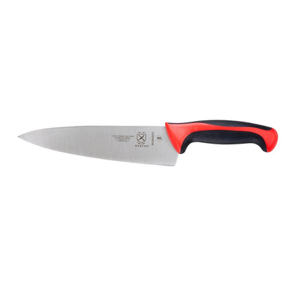 Dao Bếp Trưởng Mercer Culinary M22608RD 20.3 cm Cán Santoprene®/Polypropylene Đỏ Thép Carbon Cao Nhật Bản