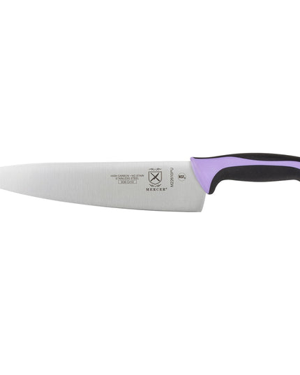 Dao Đầu Bếp Mercer Culinary M22610PU 25.4 cm Cán Santoprene®/Polypropylene Tím Thép Nhật Carbon Cao