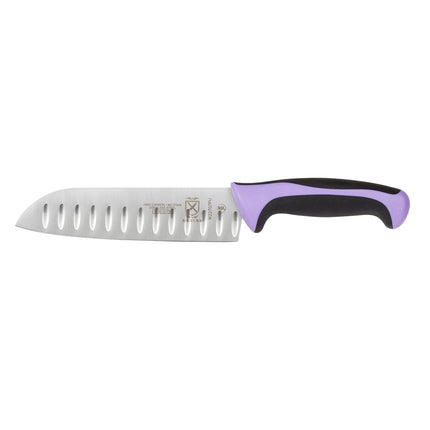 Dao Santoku Mercer Culinary M22707PU 17.8 cm Thép Carbon Nhật Tay Cầm Santoprene®/Polypropylene Tím