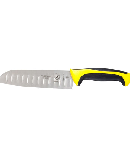 Dao Santoku Mercer Culinary M22707YL 17.8cm Lưỡi Thép Nhật Carbon Cao Tay Cầm Santoprene®/Polypropylene Vàng