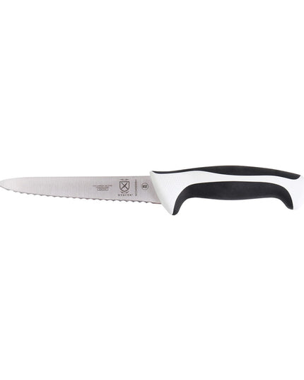 Dao Tiện Ích Mercer Culinary M23406WBH 15.2cm Tay Cầm Santoprene®/Polypropylene Trắng Thép Nhật Carbon Cao