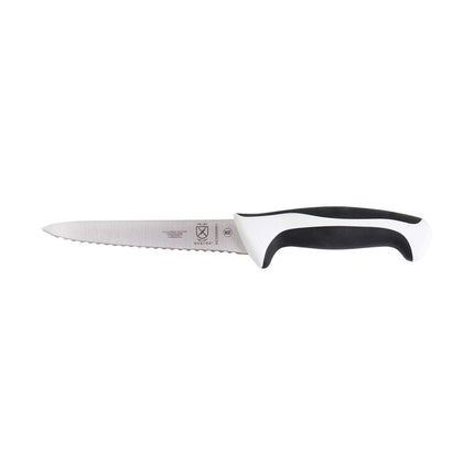 Dao Tiện Ích Mercer Culinary M23406WBH 15.2cm Tay Cầm Santoprene®/Polypropylene Trắng Thép Nhật Carbon Cao