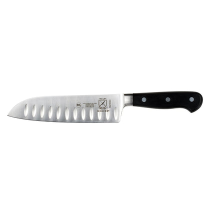 Dao Santoku Mercer Culinary M23590 17.8 cm Lưỡi Granton Cán Delrin® Đen Thép Đức Carbon Cao