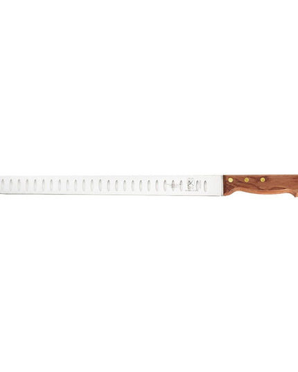 Dao Thái Lát Granton Mercer Culinary M26080 35.6 cm Tay Cầm Gỗ Hồng Mộc Thép Nhật Bản Carbon Cao