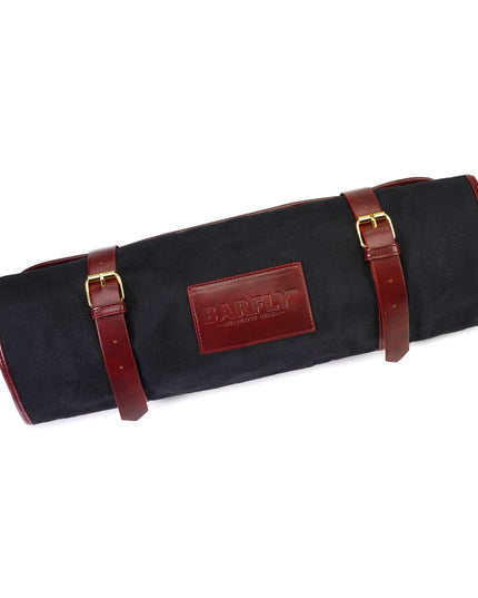 Túi Cuộn Dụng Cụ Pha Chế Barfly M30930 Vải Sáp & Da Đen