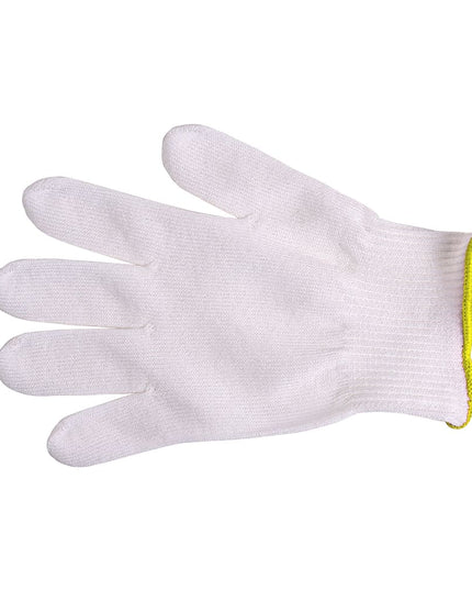Găng Tay Chống Cắt Mercer Culinary M33411XS Cỡ XS - Polyethylene Dệt Gia Cường, Trắng Cổ Tay Vàng