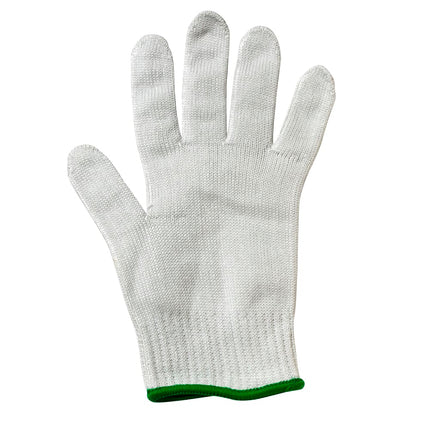 Găng Tay Chống Cắt Mercer Culinary M33413M Cỡ M Gia Cố Thép Không Gỉ Trắng Viền Xanh Lá