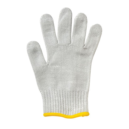 Găng Tay Chống Cắt Mercer Culinary M33413XS Cỡ Cực Nhỏ - Gia Cường Thép Không Gỉ, Trắng Viền Vàng