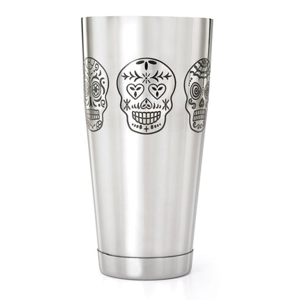 Bình Lắc Cocktail Barfly M37008SKU 828 ml Họa Tiết Đầu Lâu Bề Mặt Bóng Gương