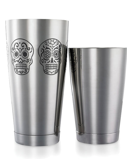 Bộ Bình Lắc Cocktail 2 Món Barfly M37009SKU Khắc Hình Đầu Lâu Bóng Gương