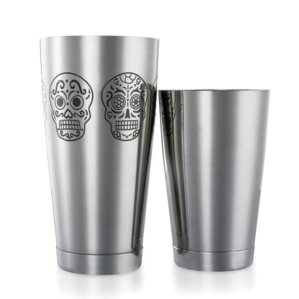 Bộ Bình Lắc Cocktail 2 Món Barfly M37009SKU Khắc Hình Đầu Lâu Bóng Gương