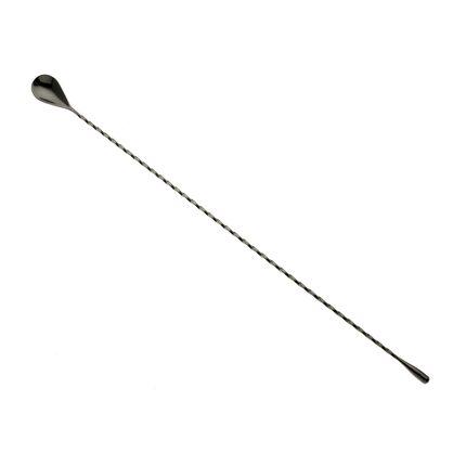 Thìa Bar Barfly M37014BK Đầu Giọt Nước Có Trọng Lượng Màu Đen Gun Metal 49.8 cm