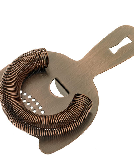 Rây Lọc Quầy Bar 2 Ngạnh Barfly M37026ACP Thép Không Gỉ Màu Đồng Cổ Điển