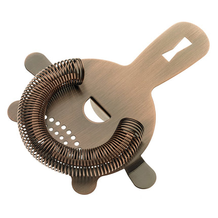 Rây Lọc Quầy Bar 4 Ngạnh Barfly M37071ACP Thép Không Gỉ Màu Đồng Cổ Điển