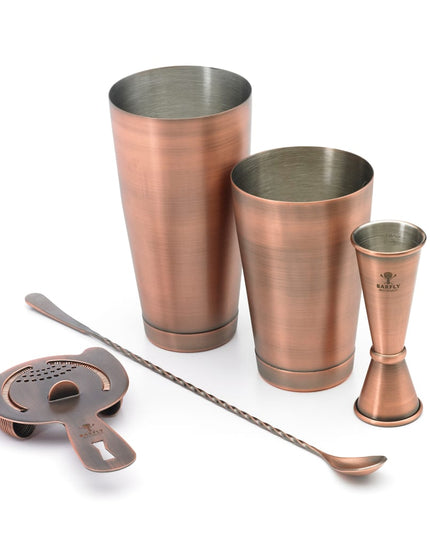 Bộ Bình Lắc Cocktail 5 Món Barfly M37101ACP Đồng Cổ