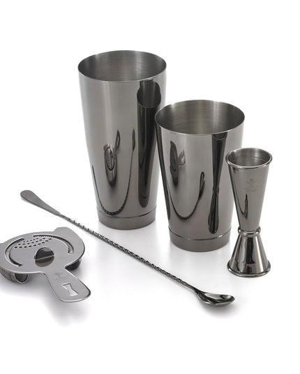 Bộ Bình Lắc Cocktail 5 Món Barfly M37101BK Đen Kim Loại