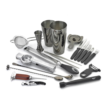 Bộ Bình Lắc Cocktail 18 Món Barfly M37102BK Đen Kim Loại