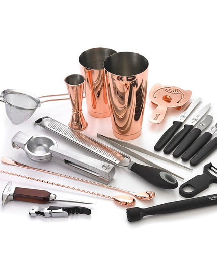 Bộ Pha Chế Cocktail 18 Món Barfly M37102CP Đồng