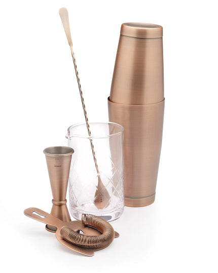 Bộ Pha Chế Cocktail 5 Món Barfly M37131ACP Đồng Cổ