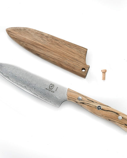 Dao Bar Barfly M37153 12.7 cm Cán Gỗ Phong Spalted Thép Damascus