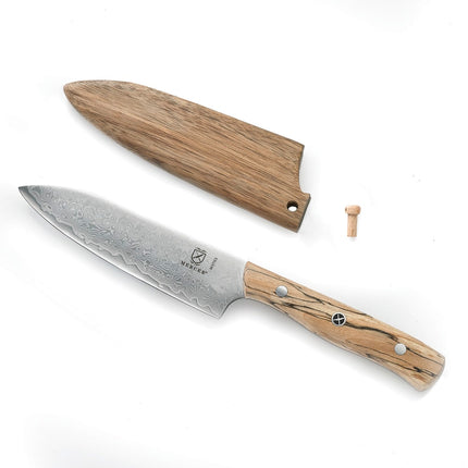 Dao Bar Barfly M37153 12.7 cm Cán Gỗ Phong Spalted Thép Damascus