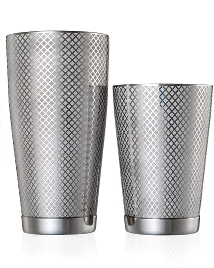 Bộ Bình Lắc Cocktail Barfly M37200 Hoa Văn Kim Cương 830 ml & 530 ml Thép Không Gỉ