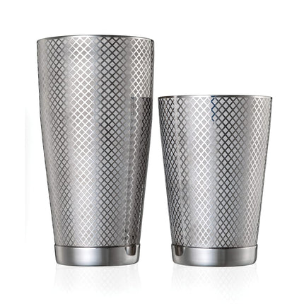 Bộ Bình Lắc Cocktail Barfly M37200 Hoa Văn Kim Cương 830 ml & 530 ml Thép Không Gỉ