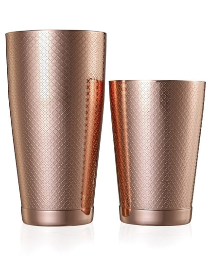Bộ Bình Lắc Cocktail Barfly M37200CP Hoa Văn Kim Cương Thép Không Gỉ Đồng 828 ml & 532 ml