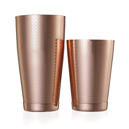 Bộ Bình Lắc Cocktail Barfly M37200CP Hoa Văn Kim Cương Thép Không Gỉ Đồng 828 ml & 532 ml