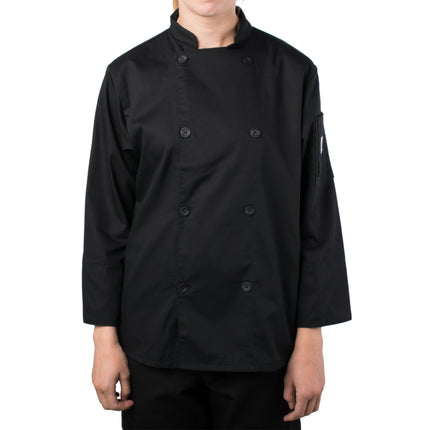 Áo bếp nữ tay dài màu đen Mercer Culinary Genesis M61030BK - Size 2XL
