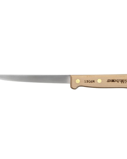 Dao Rút Xương Cứng Hẹp Dexter Russell 13G6N 15.2 cm Cán Gỗ Sồi, Thép Carbon