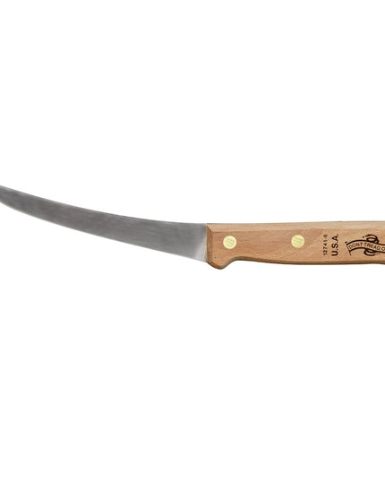 Dexter Russell 12741-6 Dao Rọc Xương Cong Nửa Cứng 15.2 cm Cán Gỗ Sồi Thép Cacbon