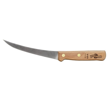 Dexter Russell 12741-6 Dao Rọc Xương Cong Nửa Cứng 15.2 cm Cán Gỗ Sồi Thép Cacbon