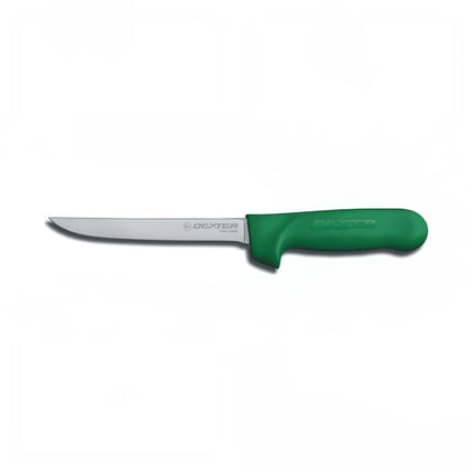 Dexter Russell 01563G SANI-SAFE® Dao Rọc Xương Hẹp 15.2 cm Cán Polypropylene Xanh Lá, Thép Carbon