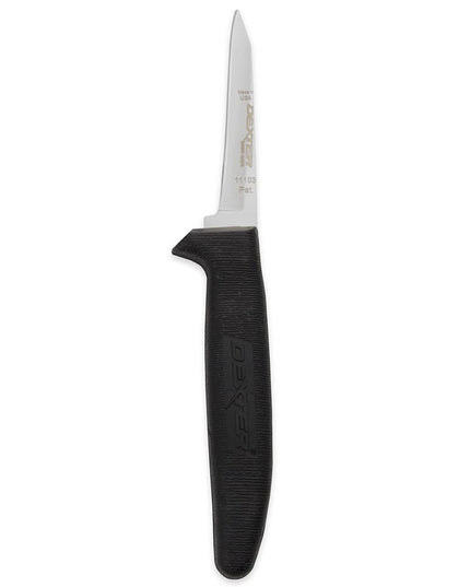 Dexter Russell P152HG 3 1/4" Boning Knife w/ Soft Black Rubber Handle, High Carbon Steel