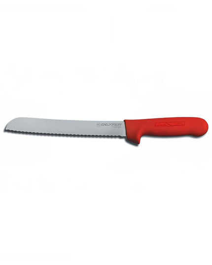 Dao Cắt Bánh Mì Dexter Russell S162-8SCR-PCP SANI-SAFE® 20.3 cm Tay Cầm Polypropylene Đỏ Thép Carbon