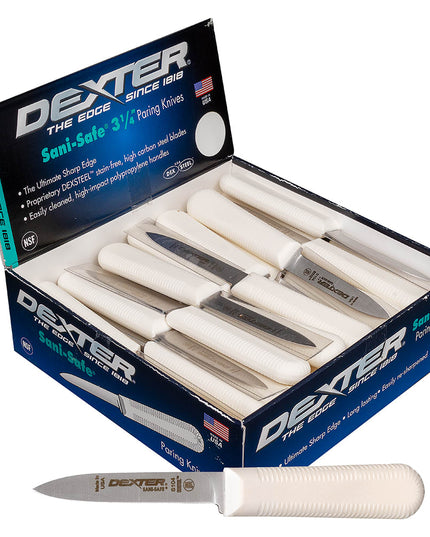 Bộ Dao Gọt 8.3 cm Dexter Russell S104-50 SANI-SAFE® Cán Nhựa Trắng Thép Cacbon