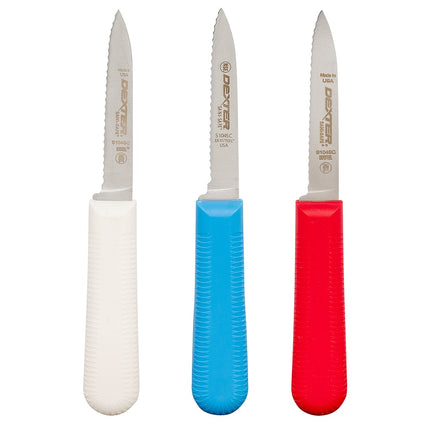 Bộ Dao Gọt SANI-SAFE® Dexter Russell S104SC-3RWC 8.3 cm Lưỡi Khía Tay Cầm Polypropylene Thép Carbon