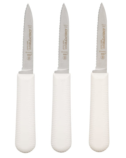 Bộ Dao Gọt Dexter Russell S104SC-3PCP SANI-SAFE® 8.3 cm Tay Cầm Polypropylene Trắng Thép Carbon