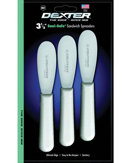 Dao Phết Sandwich Dexter Russell S173-3 SANI-SAFE® 8.9 cm Tay Cầm Polypropylene Trắng Thép Không Gỉ