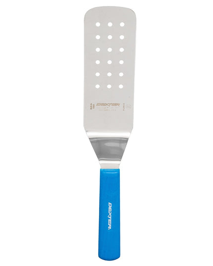 Phới Lật Đục Lỗ Dexter Russell PS286-8H-PCP SANI-SAFE® 20.3 x 7.6 cm Tay Cầm Nhựa Polypropylene Màu Xanh Thép Không Gỉ