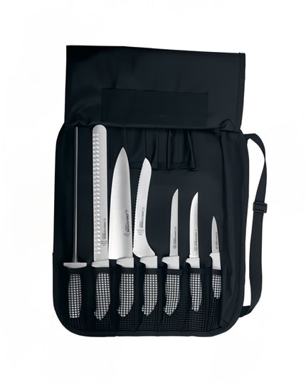 Bộ Dao 7 Món Dexter Russell SGCC-7 Cán Cao Su Trắng Thép Carbon