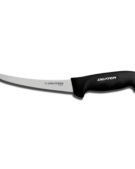 Dexter Russell SG131-6B-PCP 6" Narrow Stiff Boning Knife w/ Soft Black Rubber Handle, Carbon Steel