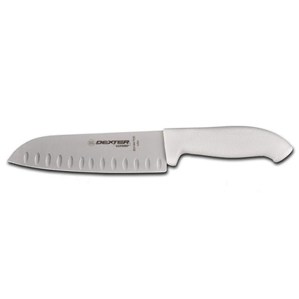 Dao Santoku Dexter Russell SG144-7GE-PCP 17.8 cm Lưỡi Thép Carbon Cán Cao Su Trắng
