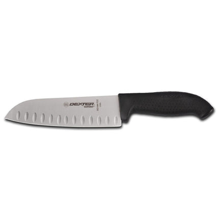 Dao Santoku Dexter Russell SG144-7GEB-PCP 17.8 cm Lưỡi Thép Carbon Cán Cao Su Đen