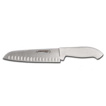Dao Santoku Dexter Russell SG144-9GE-PCP 22.9 cm Lưỡi Thép Carbon Cán Cao Su Trắng