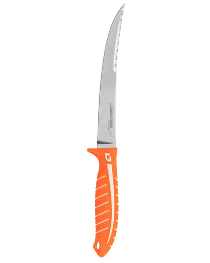 Dao Fillet Cứng Hai Lưỡi Dexter Russell 24913 20.3 cm Tay Cầm Silicone Cam Thép Carbon Cao